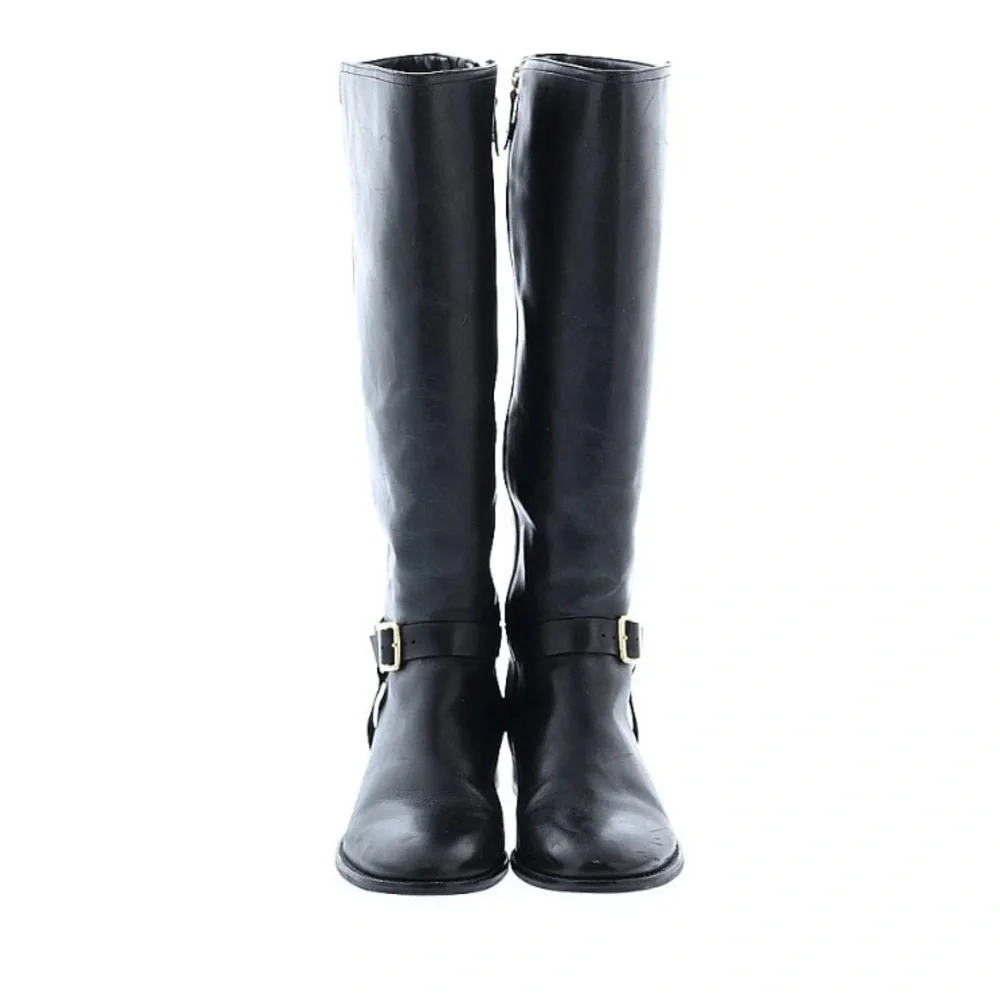 Black Leather Boots, Talbots, Size 8.5